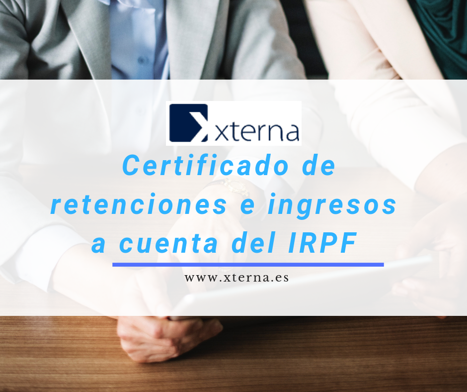Certificado de retenciones e ingresos a cuenta del IRPF