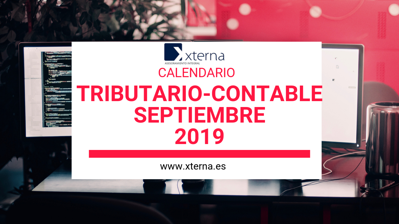 Calendario TRIBUTARIO-CONTABLE septiembre 2019