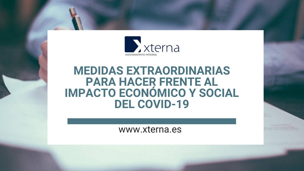 Medidas para hacer frente al impacto económico y social del Covid-19