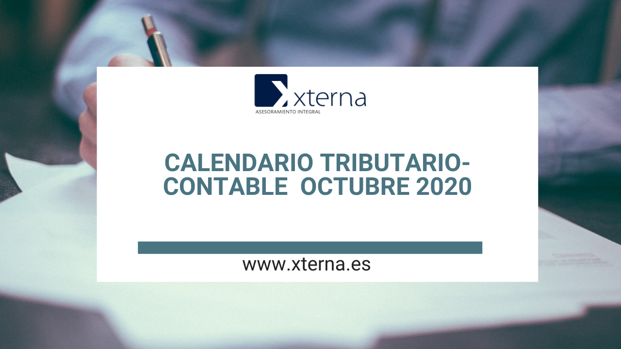 Calendario tributario-contable Octubre 2020